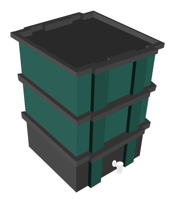 Stacked worm farm